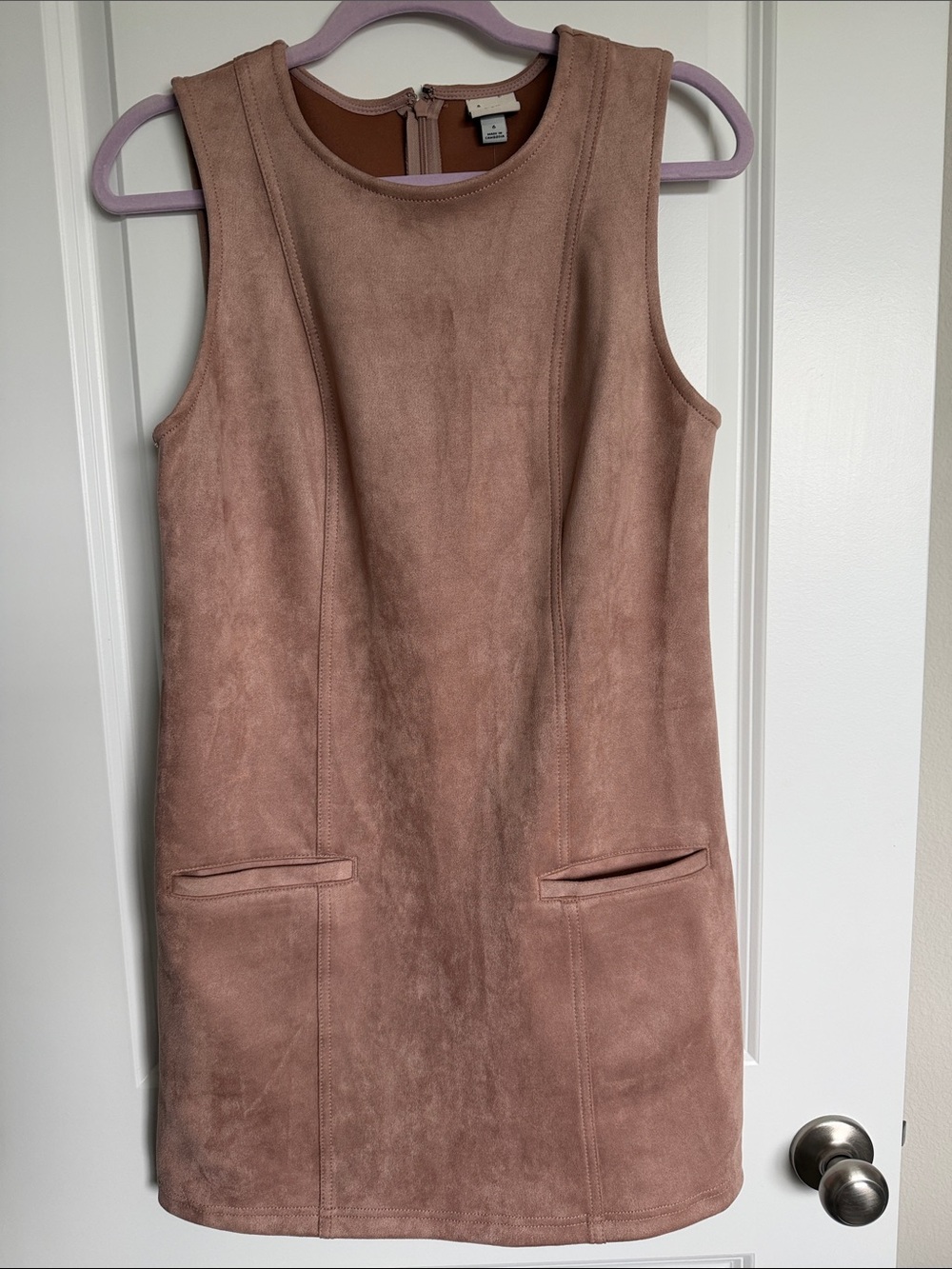 a new day Dusty Rose Faux Suede Sleeveless Shift Dress